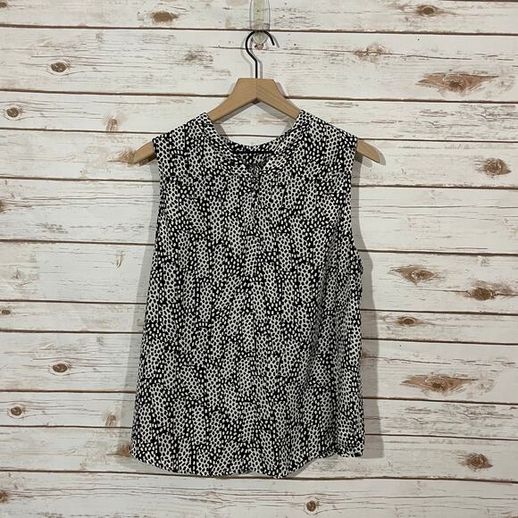 Who What Wear Domino Dot Sleeveless Top - Black/White - XXL - Picture 5 of 9